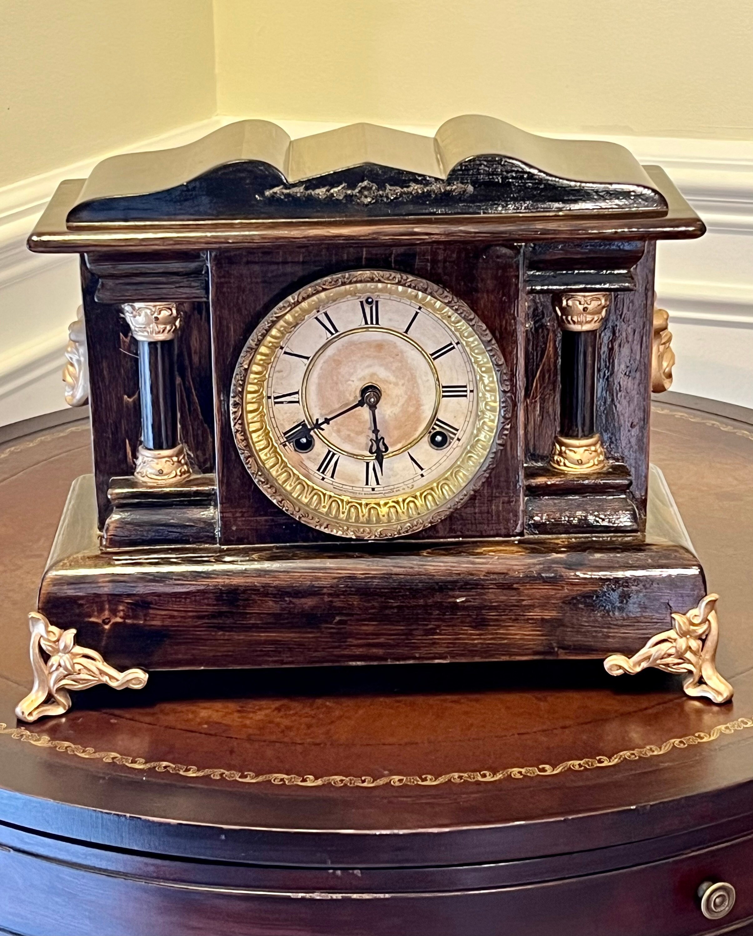 Antique Waterbury Mantle Clock 1920s Etsy