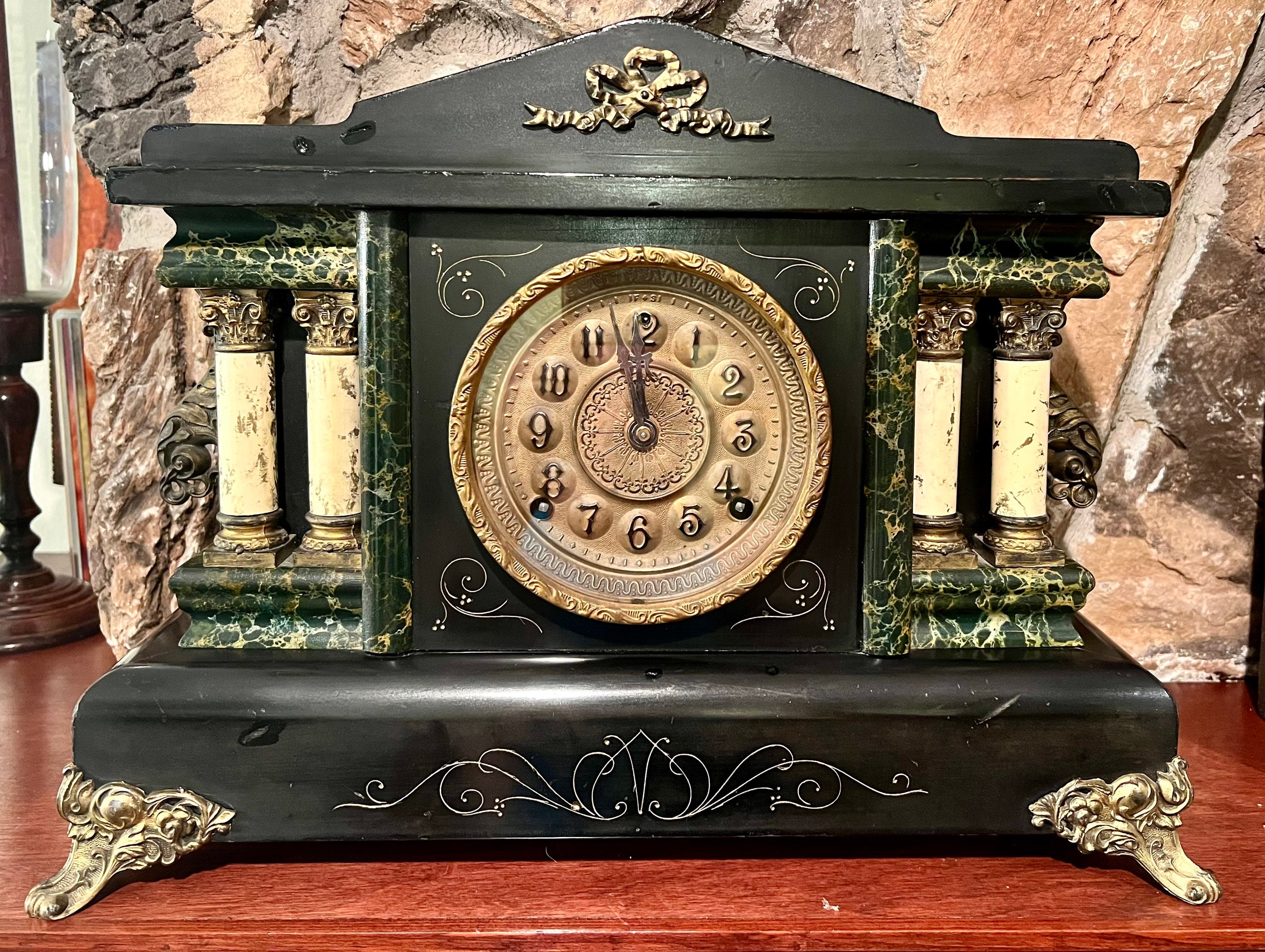 Antique Sessions Mantel Clock Clocks Etsy