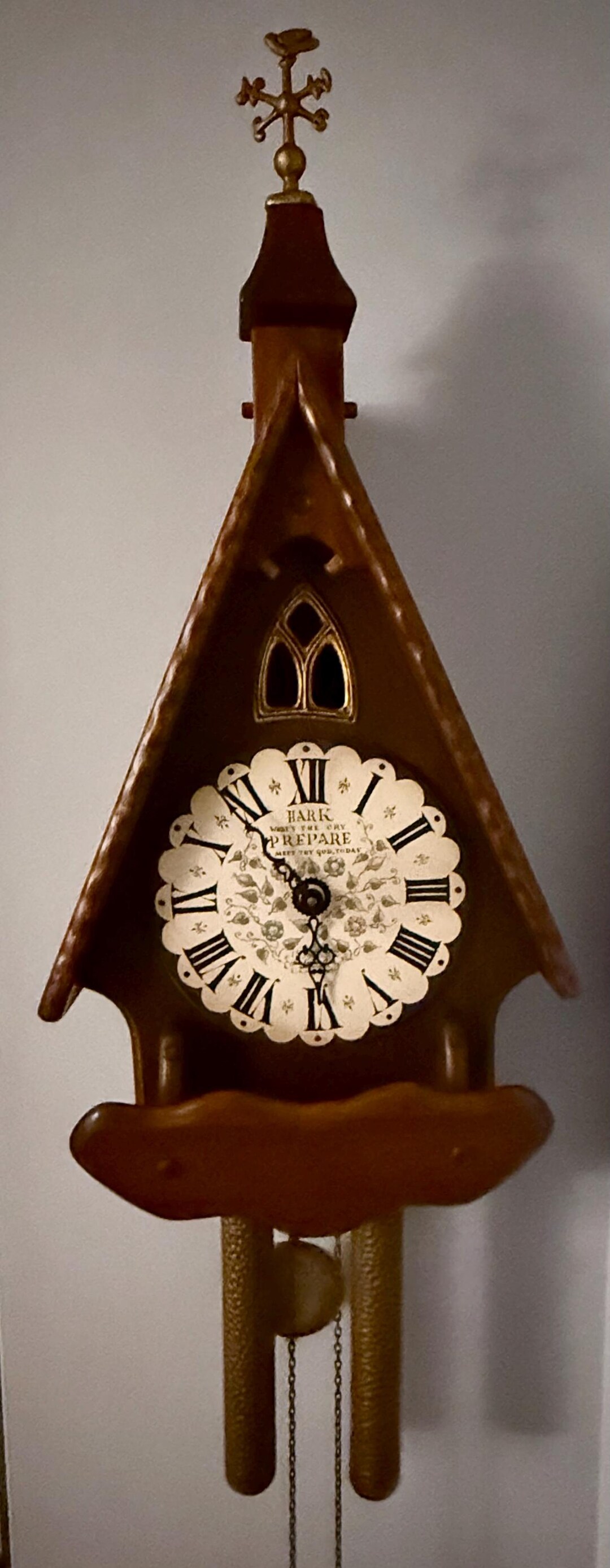 Vintage New England Clock Company Wall Clock 8 Day Weighted Vintage New England Clock Company Wall Clock 8 Day Weighted