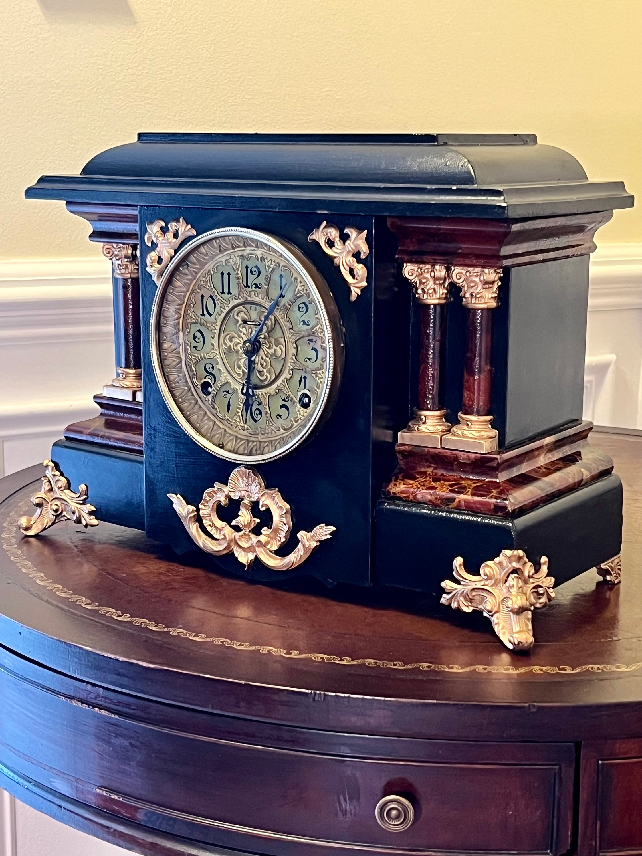 Antique E. Ingraham Mantle Clock Etsy