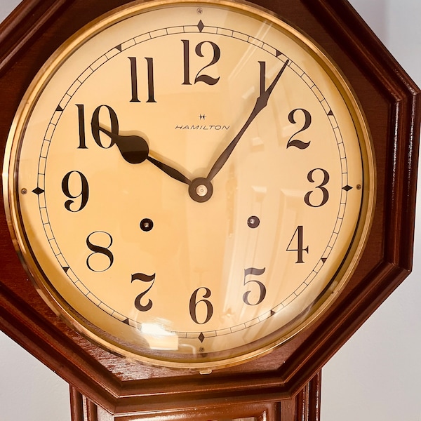 Vintage Hamilton Wall Clock Etsy