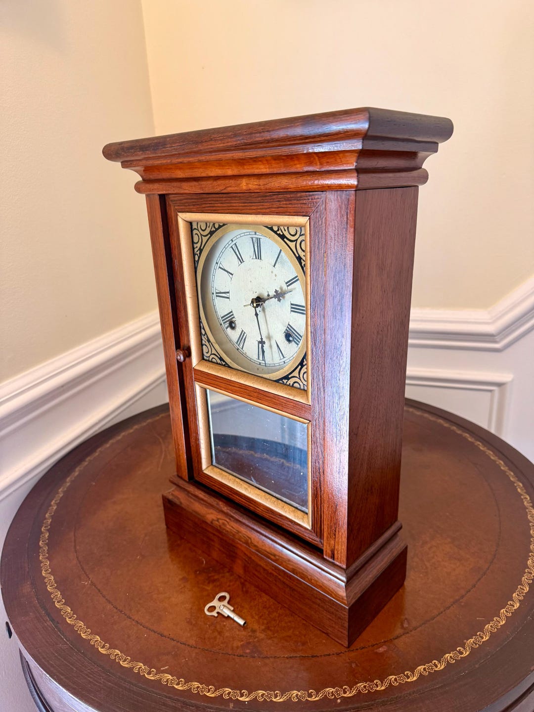 EddieBauer Wooden Mantel Clock 置き時計 レア EddieBauer Wooden
