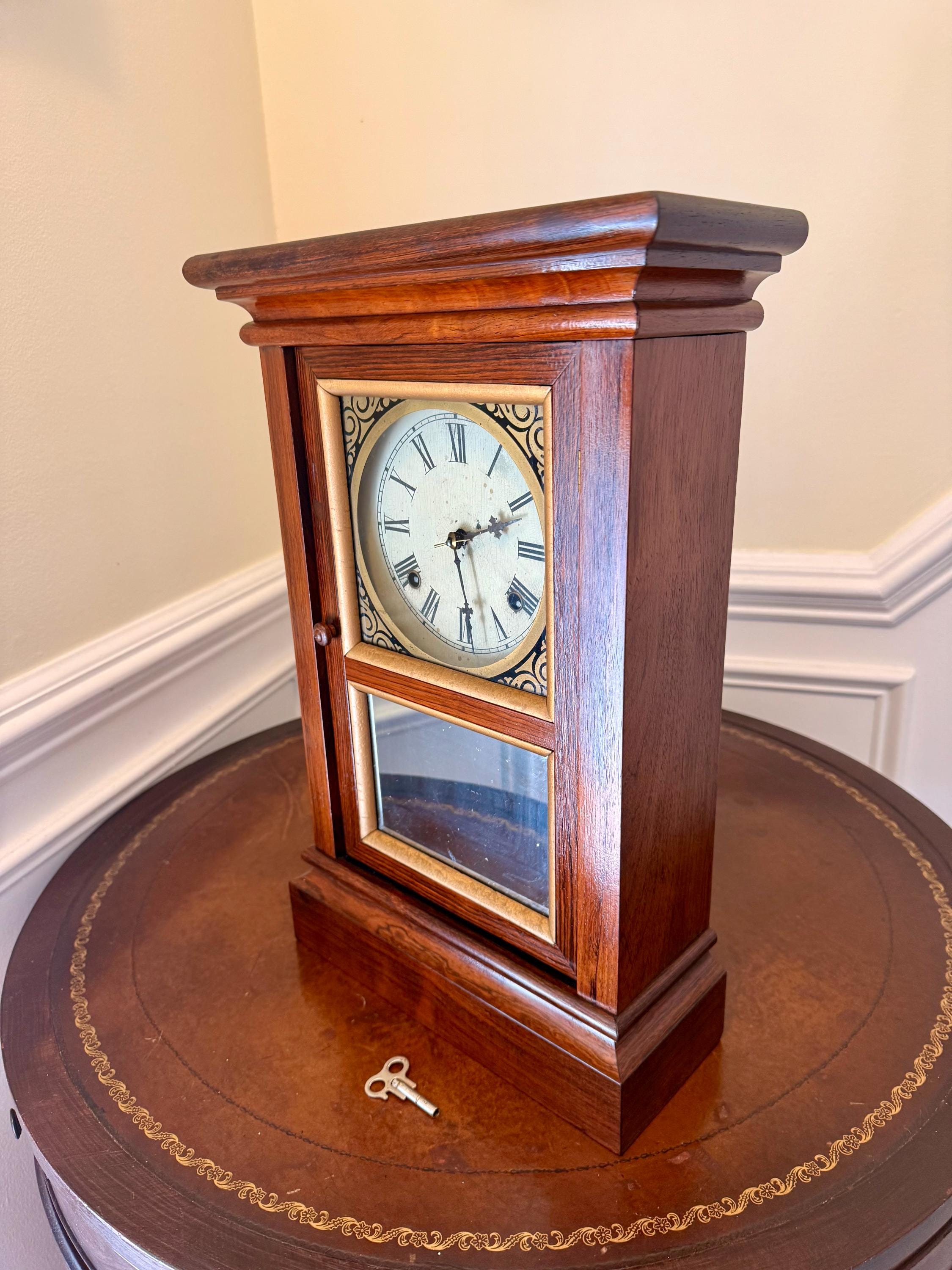 Antique Early 1900s Waterbury 8-day Shelf/mantel Clock – Rosewood