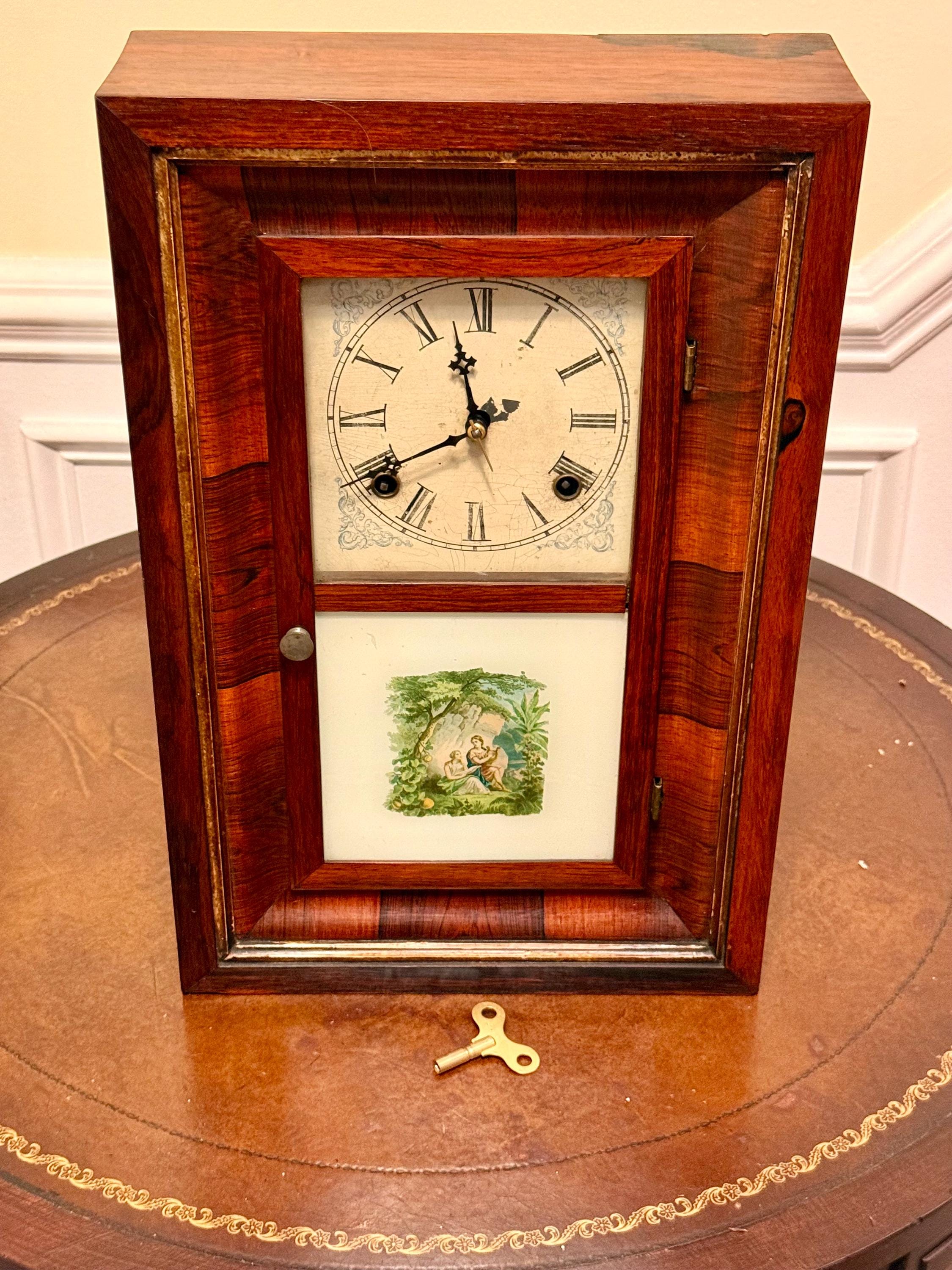 Antique Waterbury Miniature Ogee (OG) Shelf Clock — 8-day, Hour
