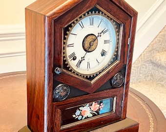 Antique Jerome & Co. Steeple Mantel Clock – 8-Day Striking Movement (circa 1870)