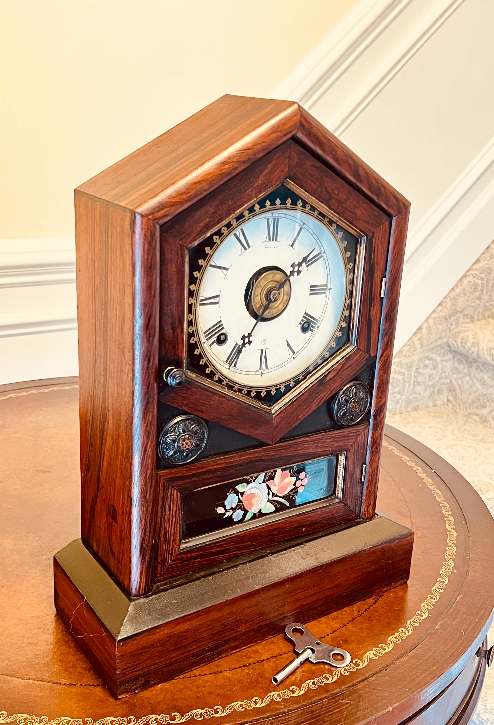 Antique Jerome Steeple Mantel Clock – 8-day Striking