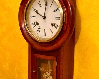 Vintage 8-Day Drop Regulator Wall Clock –  Mechanical Key-Wind