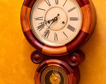 Vintage 8-Day Wall Regulator Clock