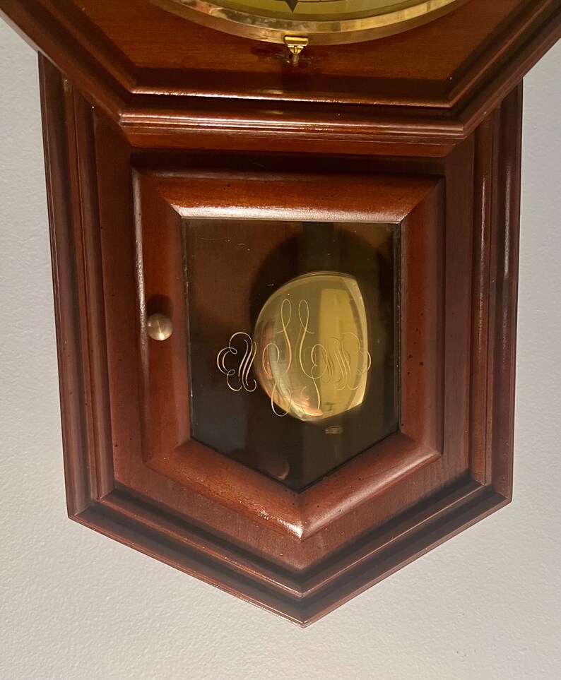 Vintage Hamilton Wall Regulator Winding Chiming Clock Etsy