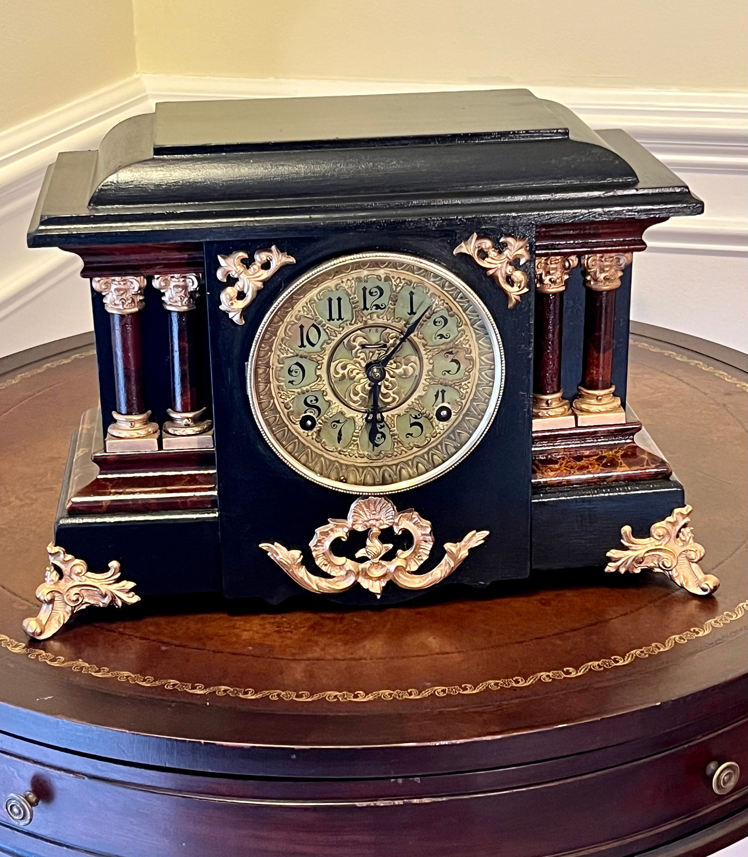 Antique E. Ingraham Mantle Clock Etsy