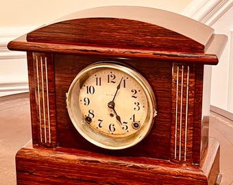 Antique Seth Thomas Belmont No. 2 Mantel Clock – Adamantine Case – 7/8 Day Movement – Cathedral Gong Strike – Circa Early 1900s