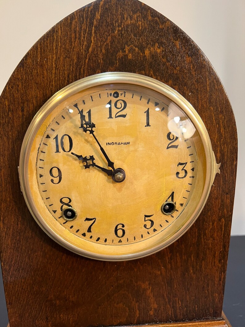 Antique E. Ingraham Striking Mantle Clock Etsy