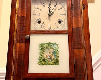 Antique Waterbury Miniature Ogee (OG) Shelf Clock — 8-Day, Hour Strike
