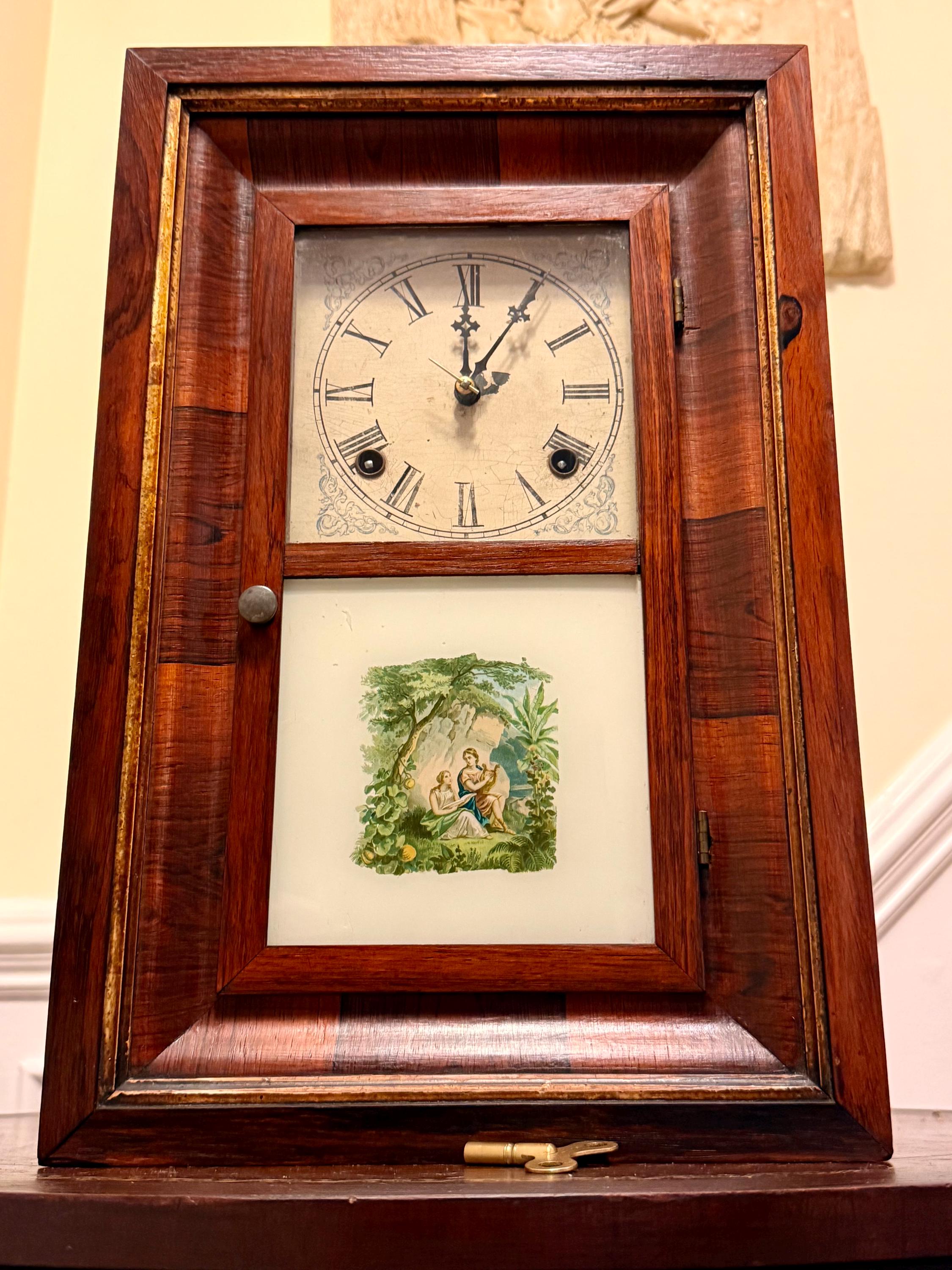 Antique Waterbury Miniature Ogee (OG) Shelf Clock — 8-day, Hour