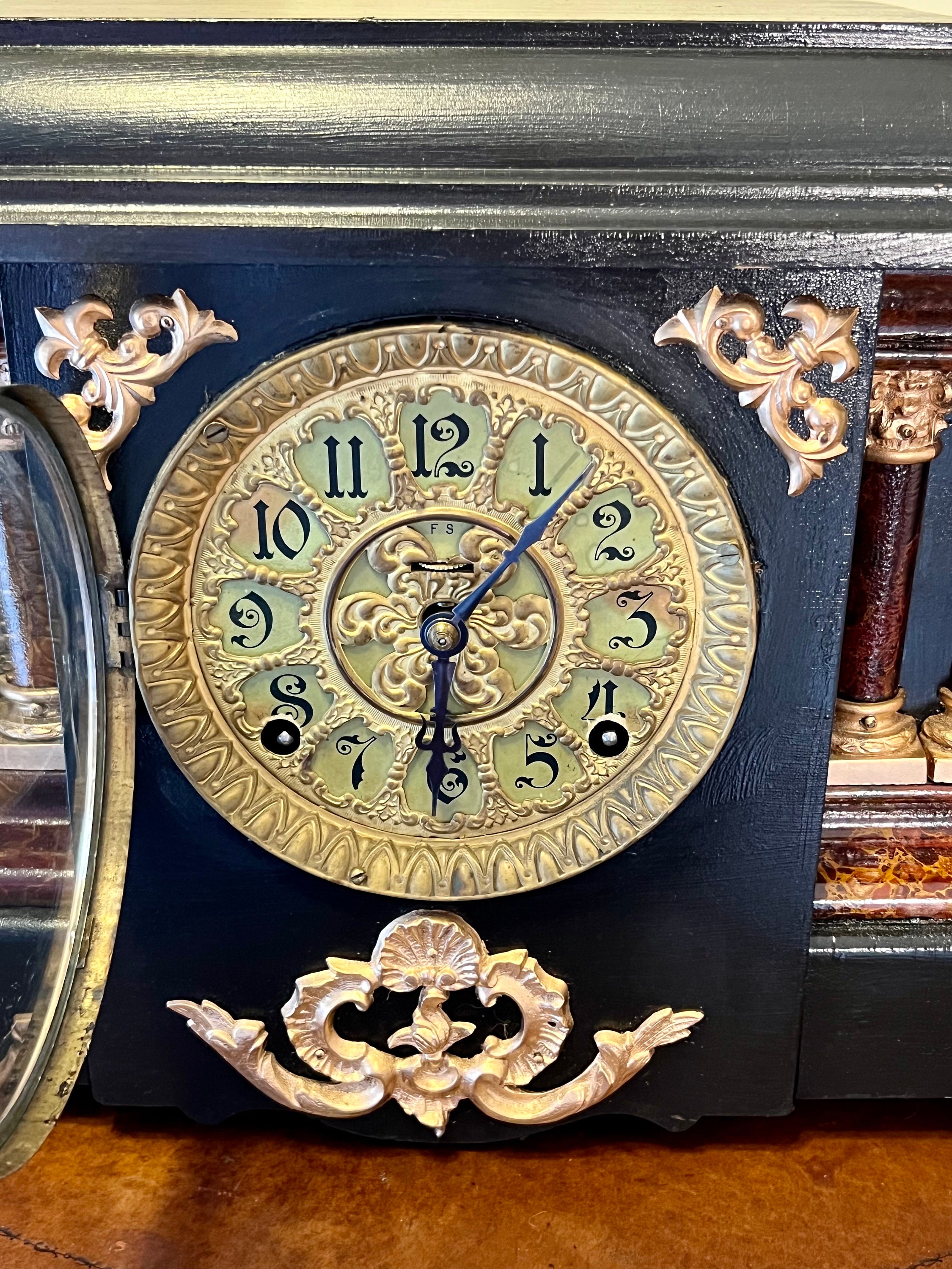 Antique E. Ingraham Mantle Clock Etsy