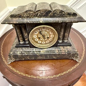 Antique Waterbury “Adamantine-Type” 8-Day Mantel Clock