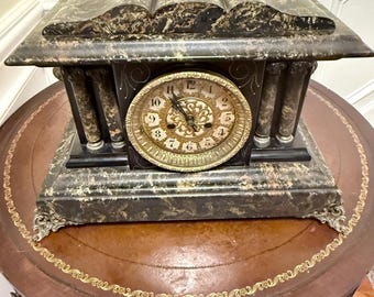 Antique Waterbury “Adamantine-Type” 8-Day Mantel Clock