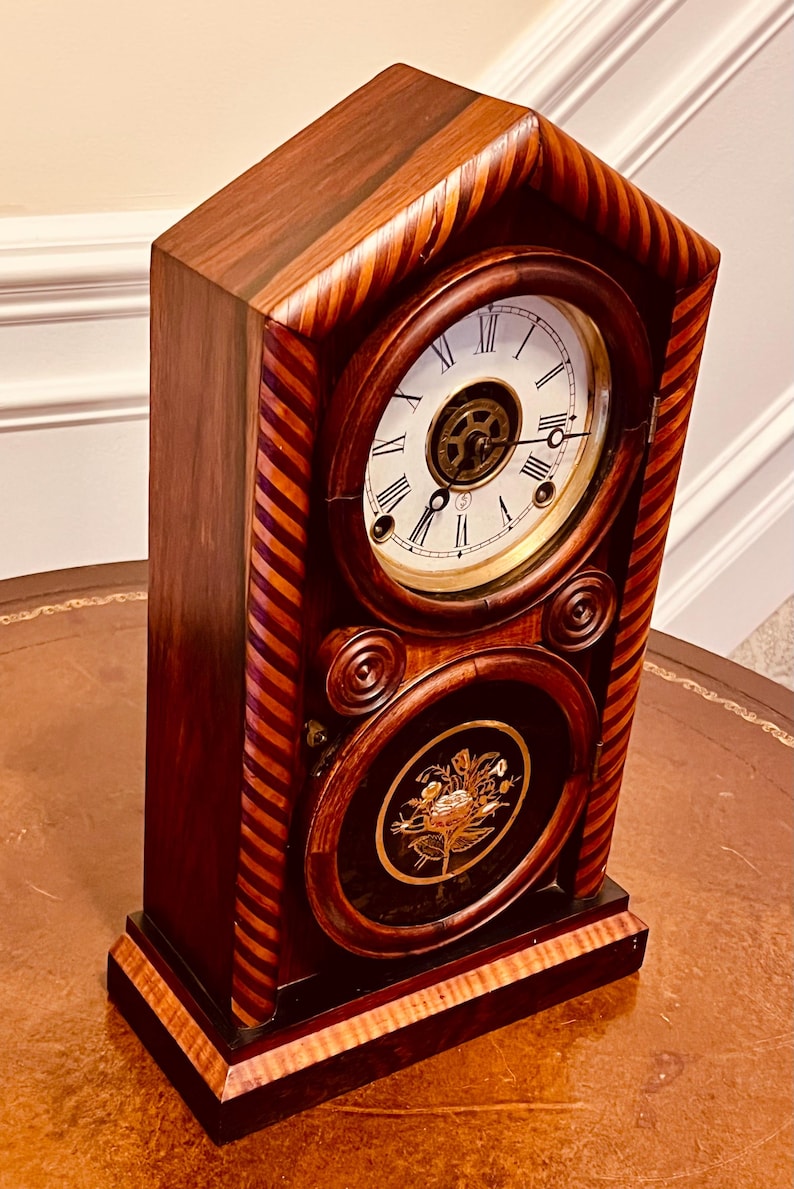 Lowercase Clock Antique E. Ingraham Empire Style Doric 30 Hour Clock (1900) - Etsy