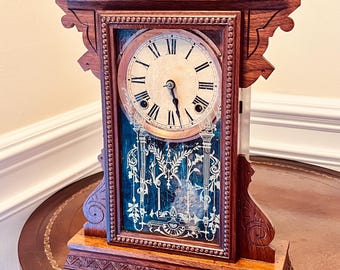 Antique Gilbert Gingerbread / kitchen Clock