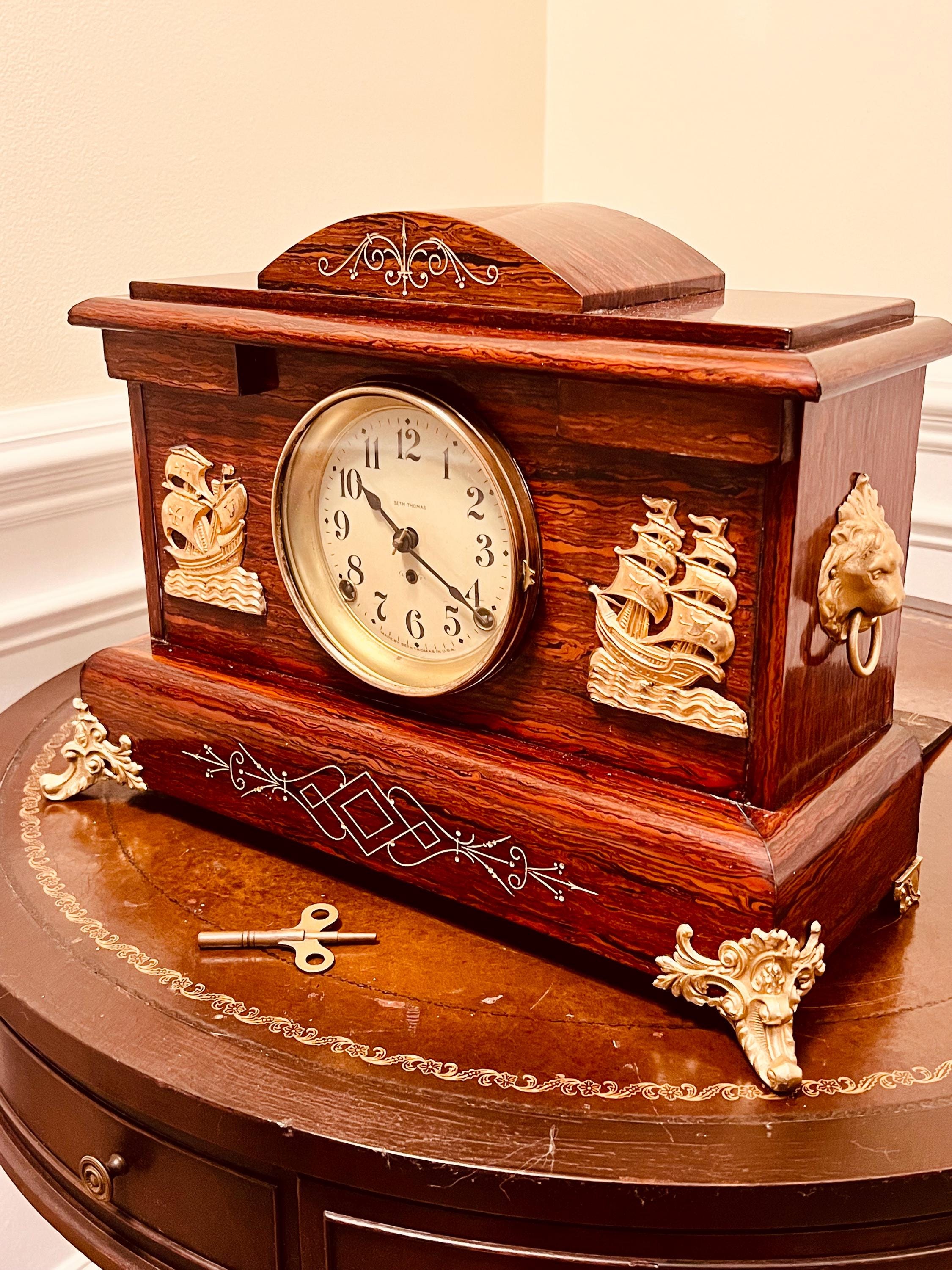 Antique Seth Thomas Adamantine Mantel Clock - Etsy