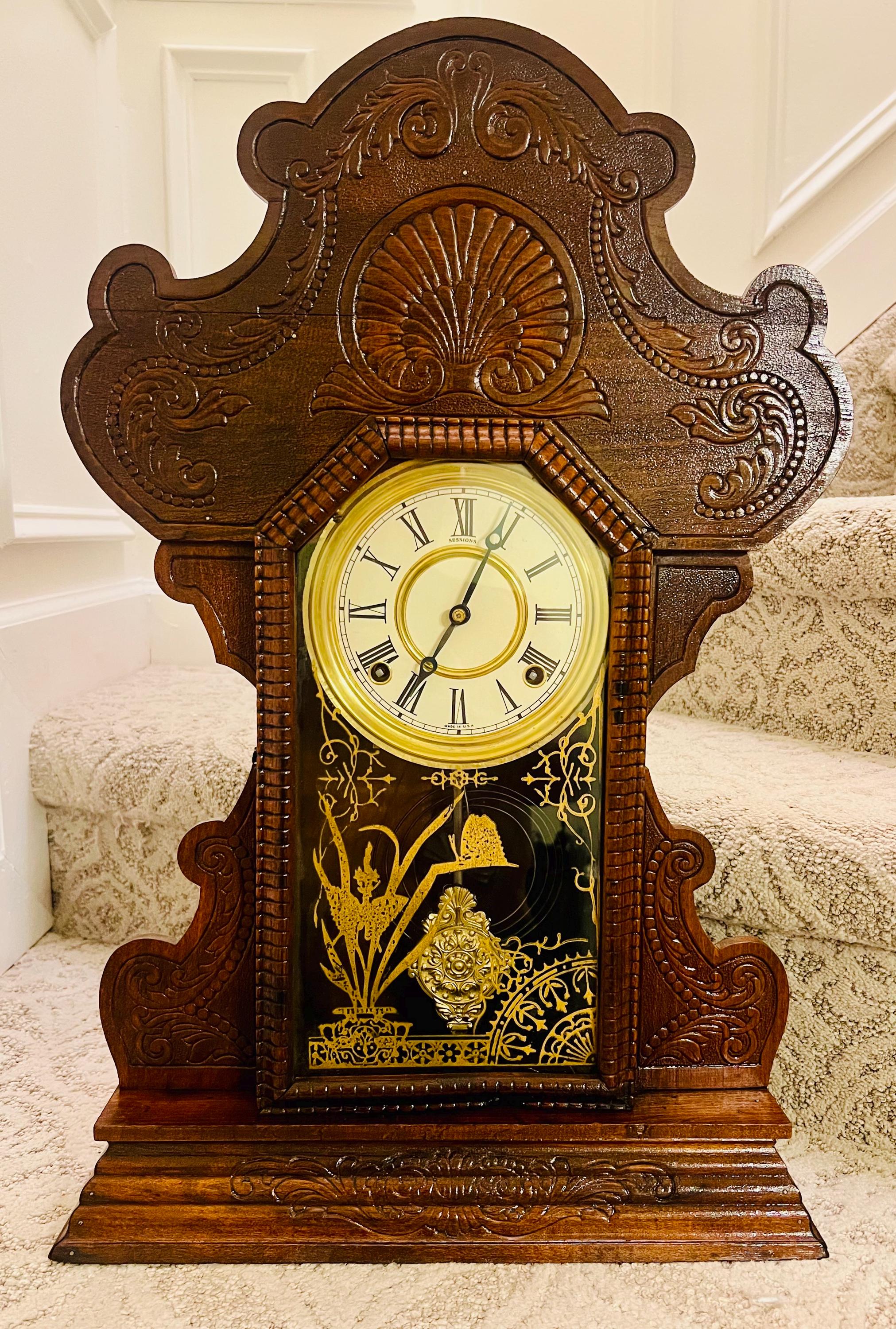 捷30sアールデコ期 手吹きガラス made in chezh チェコ Antique Sessions Gingerbread / Kitchen Clock - Etsy