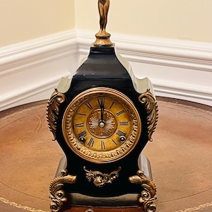 Antique Ansonia Iron Mantle Clock “Calais” Model