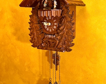 Vintage German Hummel Musical Cuckoo Clock (1-Day) – Regula Movement – “Edelweiss” & “The Wanderer”