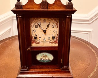 Antique Sessions Chipendale Mantel Clock (circa 1920s)