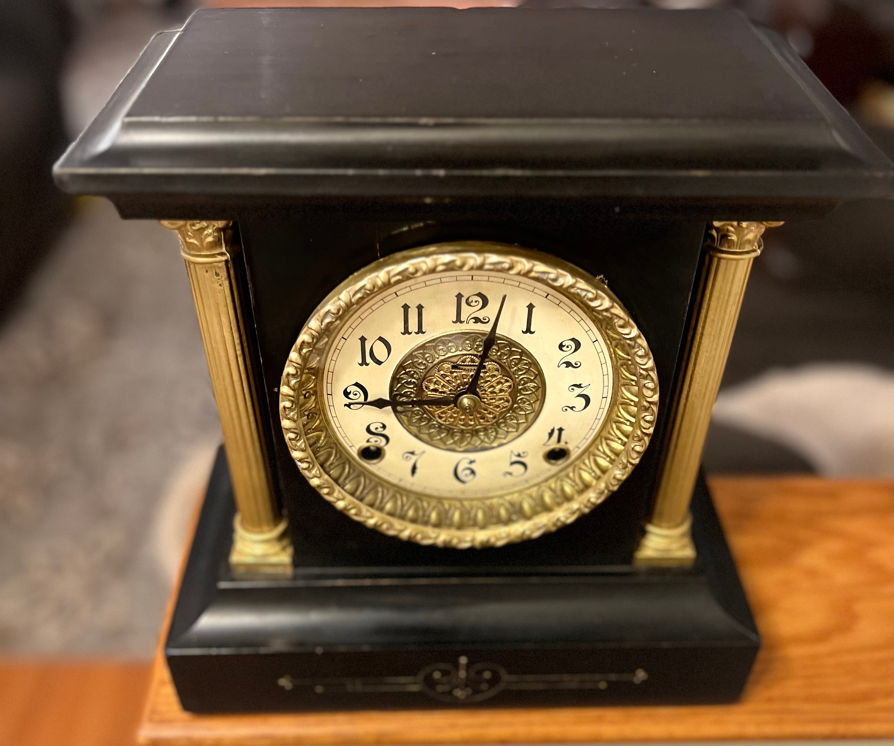 Antique E. Ingraham Mantle Clock Etsy