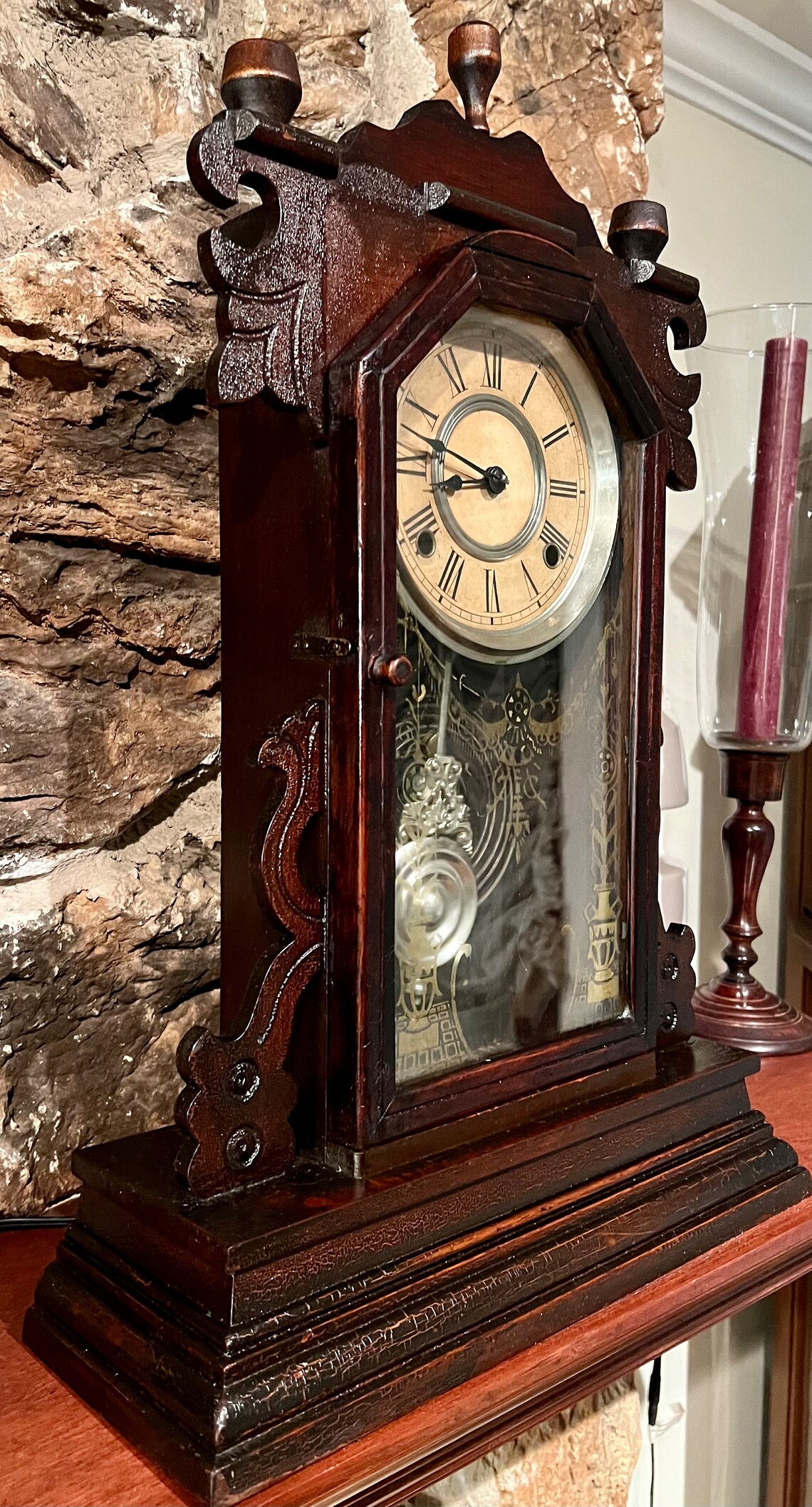 Antique Ansonia Kitchen Clock Etsy