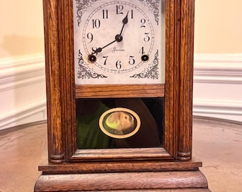 Antique Sessions Cottage Clock — Circa 1920s — 8-Day Time & Strike Mantel/Shelf Clock