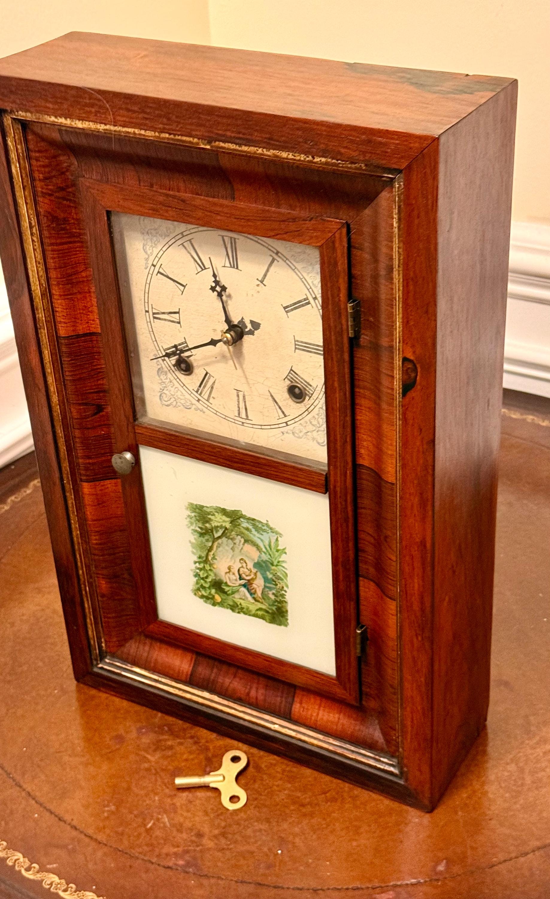 Antique Waterbury Miniature Ogee (OG) Shelf Clock — 8-day, Hour
