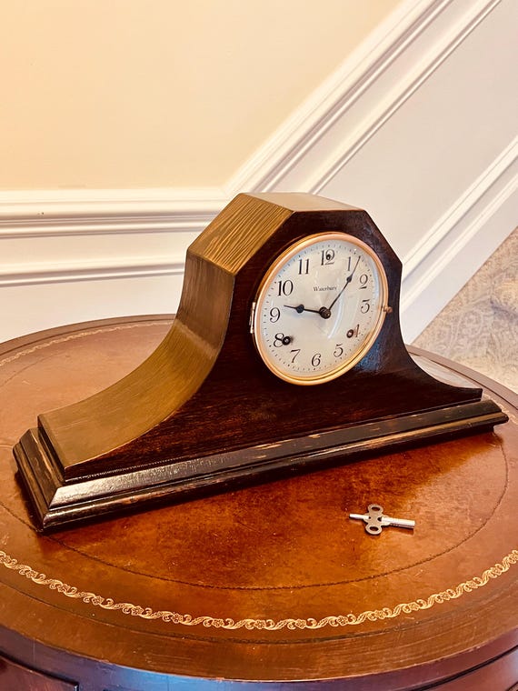 1920s–30s Waterbury Mantel Clock – 8-day Movement With Bim-bam