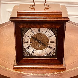 Vintage Wuersch Westminster Chime Carriage /Mantel Clock