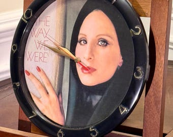 Vintage The Way We Were Barbra Streisand Quartz Wall Clock - Photo Dial Iconic 1970s Album Artwork