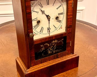 Antique Petite Waterbury “Cabinet/Cottage” Shelf Clock – 30-Hour Time & Strike