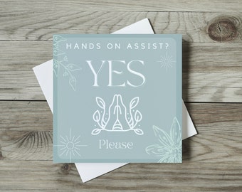 Yoga Consent Cards for Yoga Teachers | Permission to Assist or Adjust, Flip Cards | Yes or No, Yoga Permission Cards