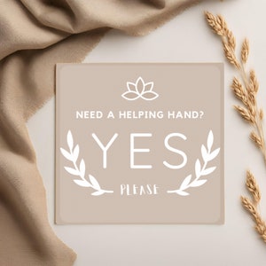 Yoga Consent Cards for Yoga Teachers | Permission to Assist or Adjust, Flip Cards | Yes or No, Yoga Permission Cards, Brown/White