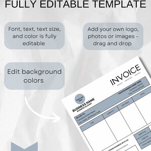 Editable Invoice Template | Custom Order Form, Invoice Form, Invoice ...