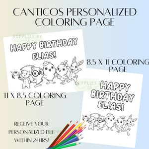 Canticos birthday coloring page, canticos party favor, canticos decor, canticos clipart, canticos birthday