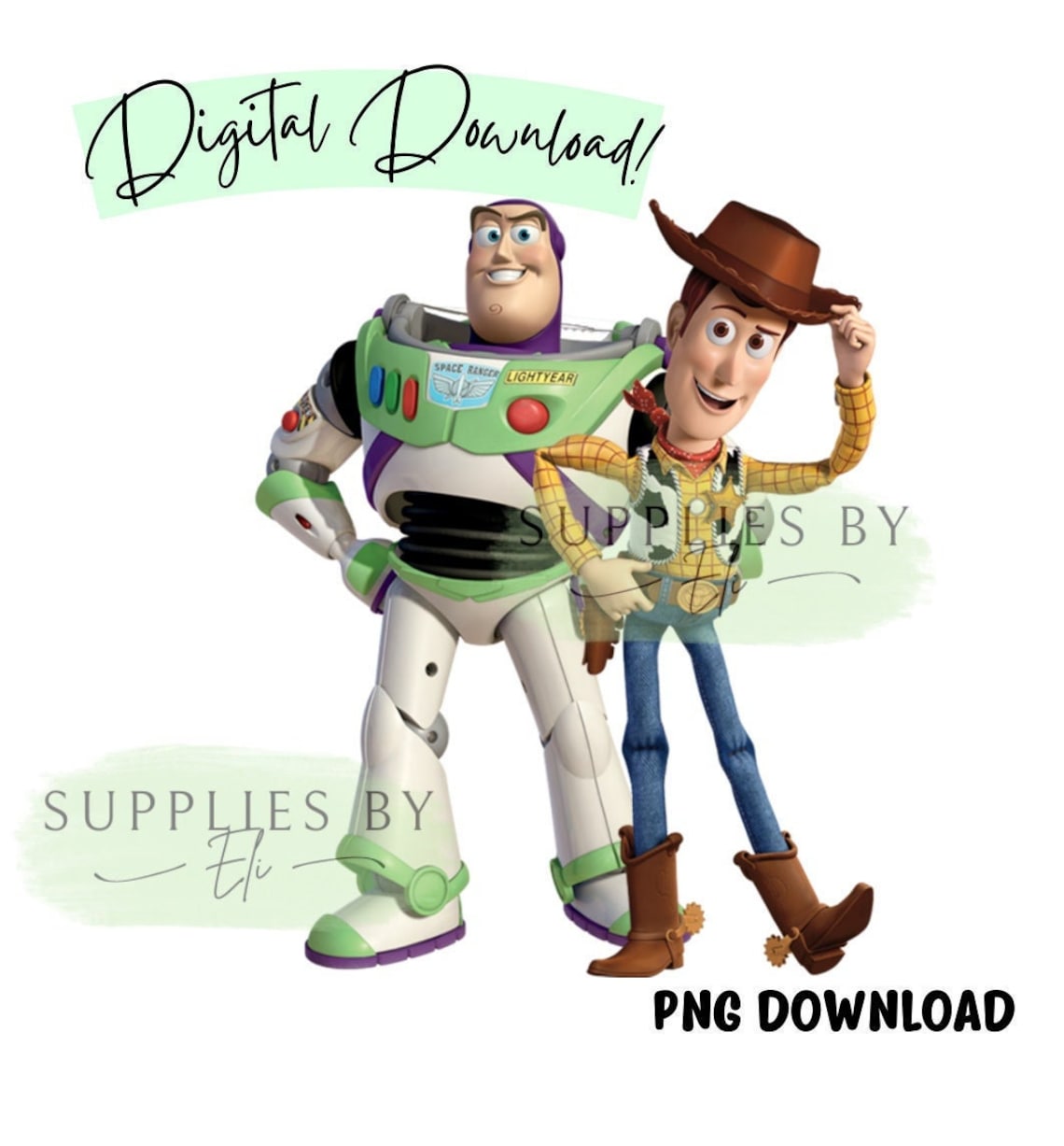 Woody and Buzz PNG, Toy Story PNG, Toy Story Clipart, Toy Story - Etsy