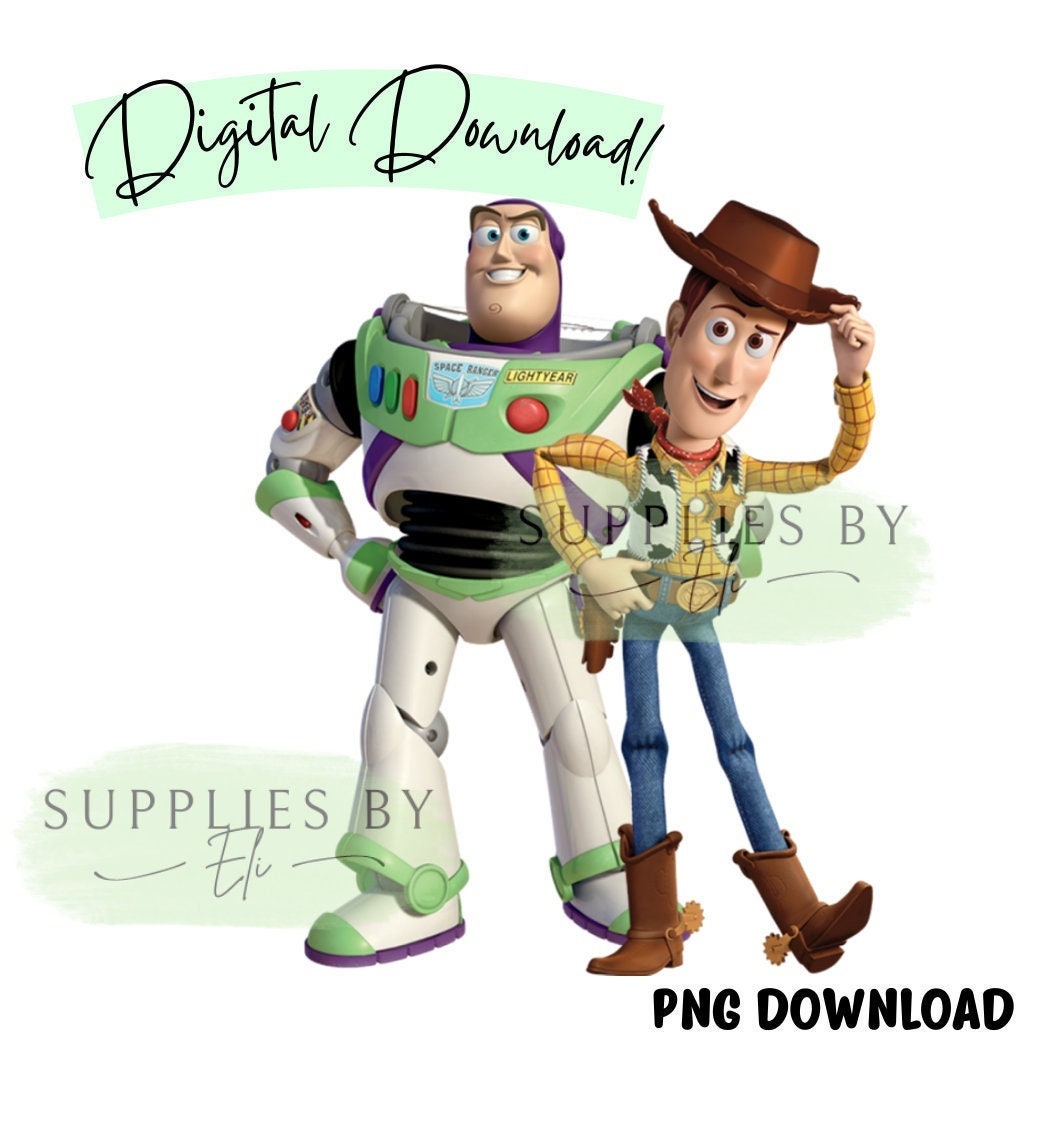 Woody and Buzz PNG Toy Story PNG Toy Story Clipart Toy Story Etsy