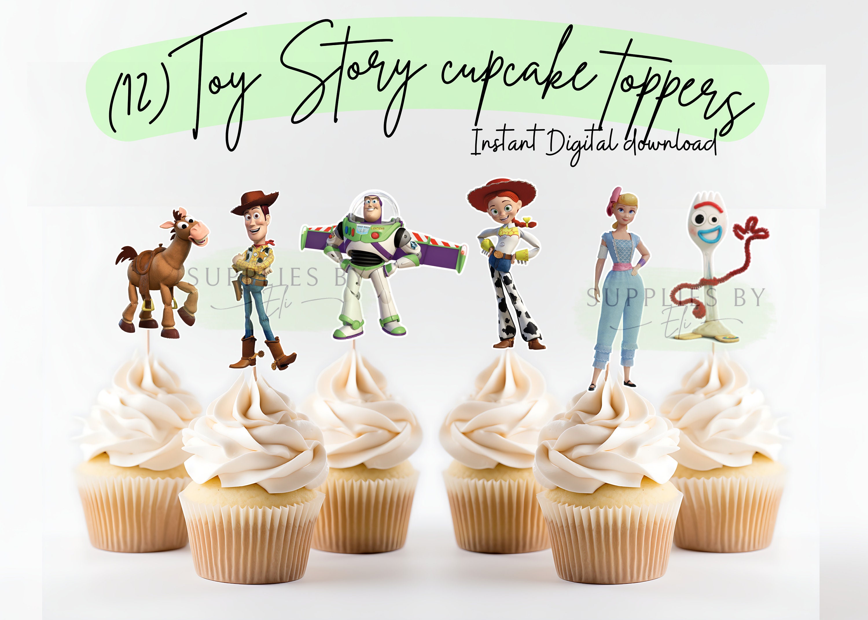 Décoration Gâteau Comestible Toy Story 4 avec Photo Personnalisé -Icing