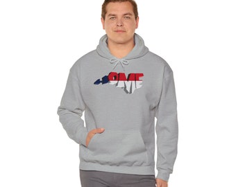 North Carolina Word Art Unisex Heavy Blend™ Huvtröja