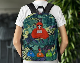Mochila versátil Gorilla Tag: resistente al agua, bolsillo para computadora portátil, duradera para uso diario y deportes