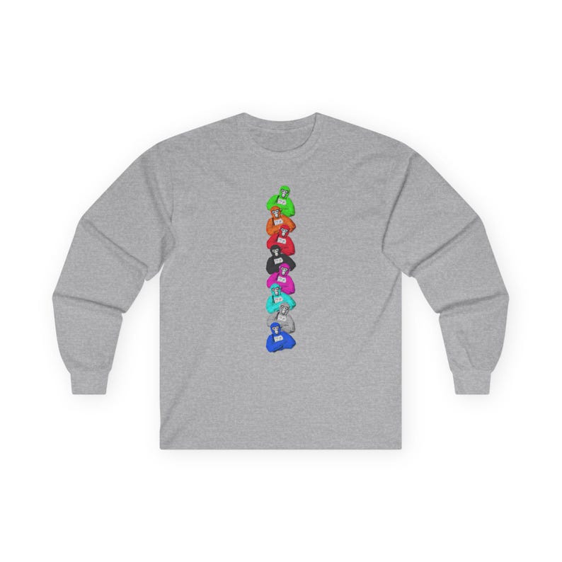 Gorilla Tag Ultra Cotton Long Sleeve Tee VR Video Game Gift T-shirt Birthday Fun Party Adult image 4