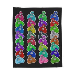 Gorilla Tag Black Background Velveteen Plush Blanket