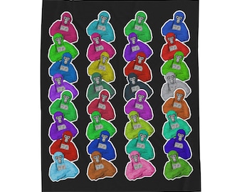 Gorilla Tag Black Background Velveteen Plush Blanket