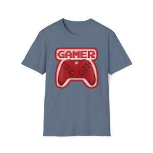 16 Bit Gamer Controller RED Unisex Softstyle T-Shirt, Gift For Him, Gift For Her, Birthday Gift