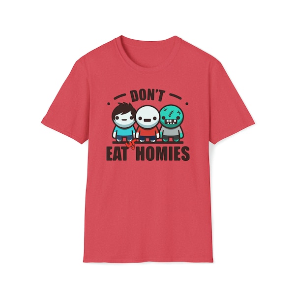 Adorable Trio 'Don't Eat Ur Homies' - Cute Friendship Tee Unisex Softstyle T-Shirt Gift For Him or Her